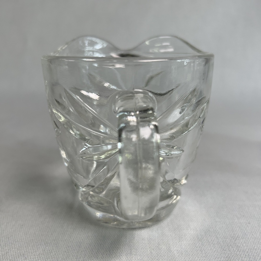 Anchor Hocking Prescut Clear Star of David Covered Sugar Bowl and Creamer Set - Picture 6 of 14